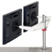 Knoll Sapper Dual Monitor Arms Stand